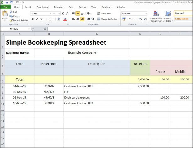 excel sheet format for daily expenses sample 6