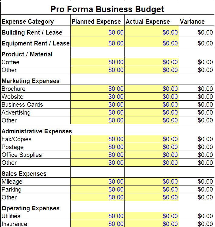 excel spreadsheet for business expenses sample 1