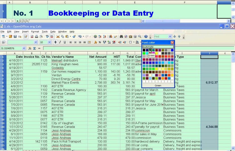 how to keep accounts in excel sample 4