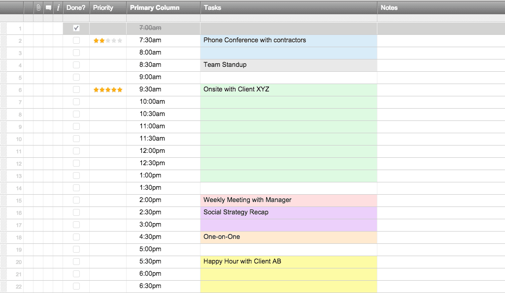 monthly schedule template excel sample