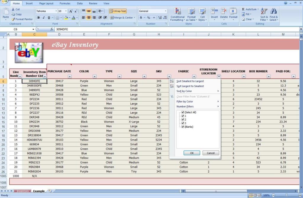 stationary inventory template excel sample