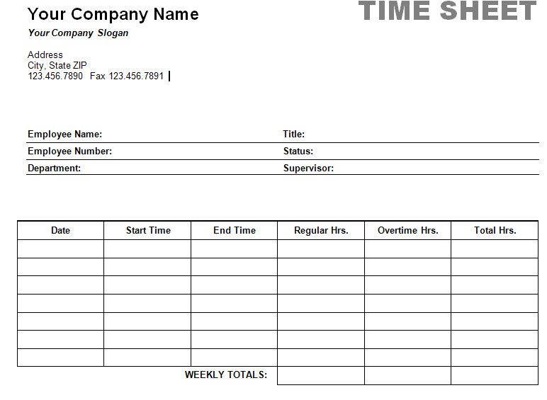 excel monthly timesheets template with formulas sample