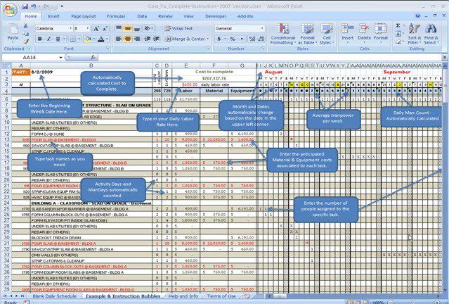 excel sheets cost estimation civil engineering