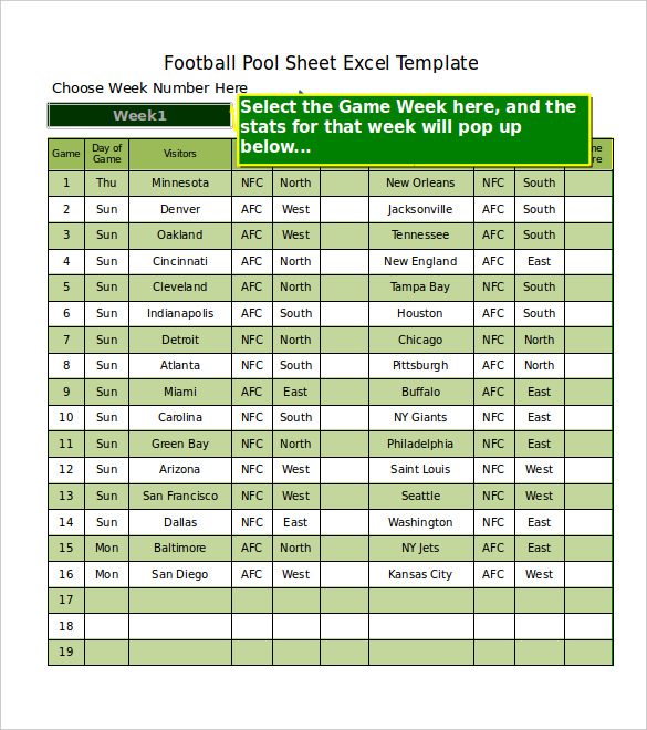 football squares template pdf