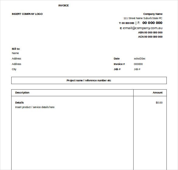 free excel invoice template