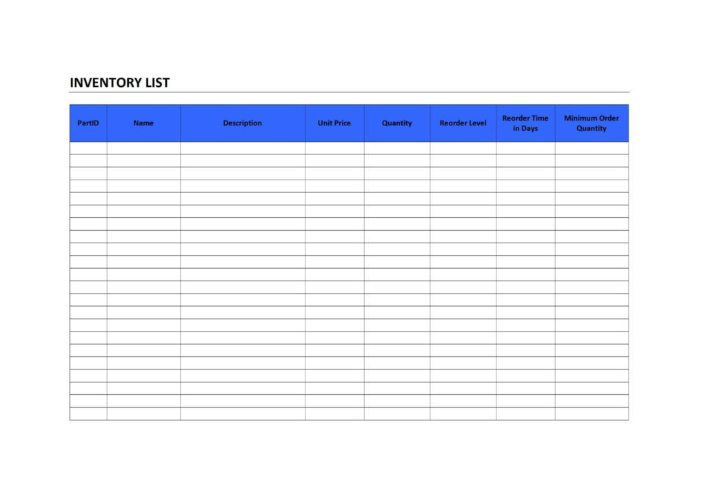 how to maintain store inventory in excel sample