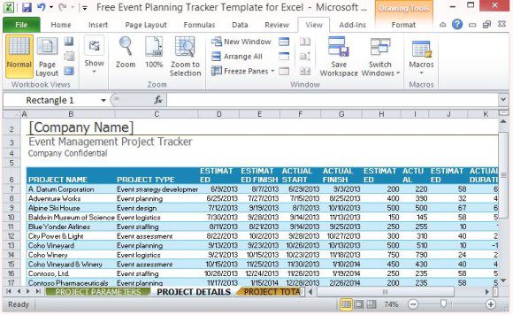 project tracker excel sample