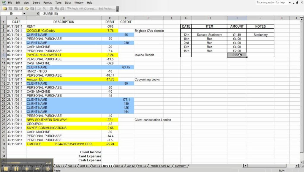 bookkeeping excel spreadsheets free download 2