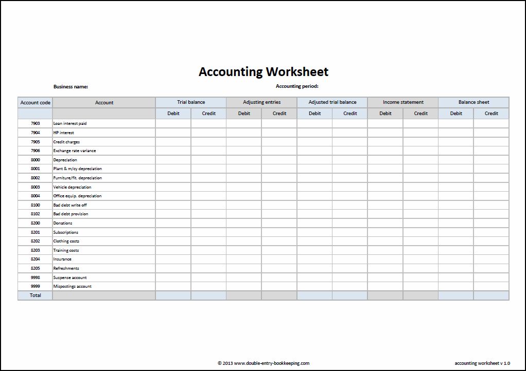 excel accounting spreadsheet sample 2