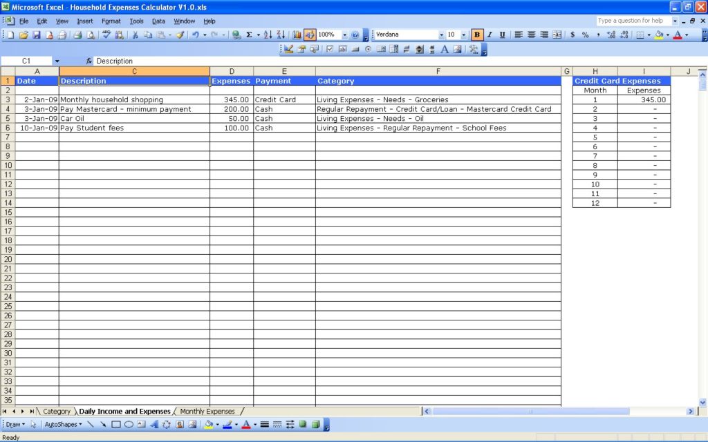 excel business budget template 1