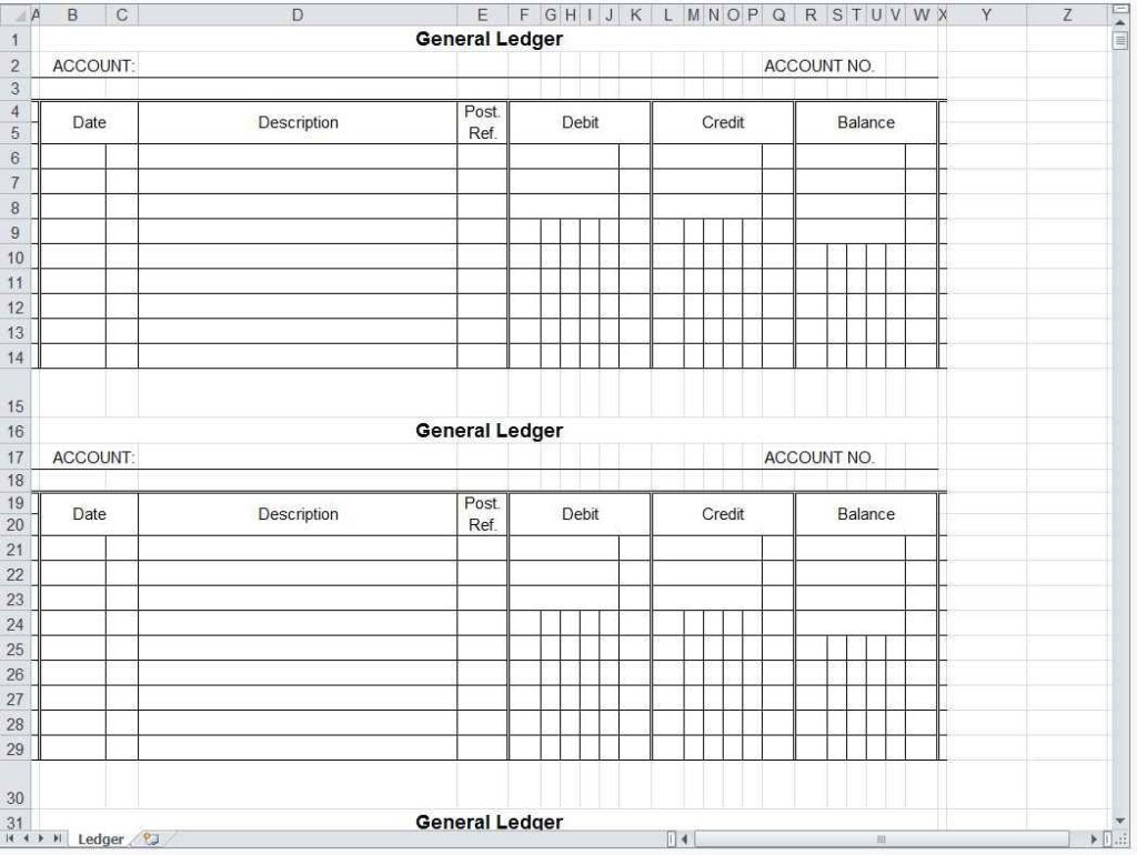 excel formulas for accounting worksheet sample 1