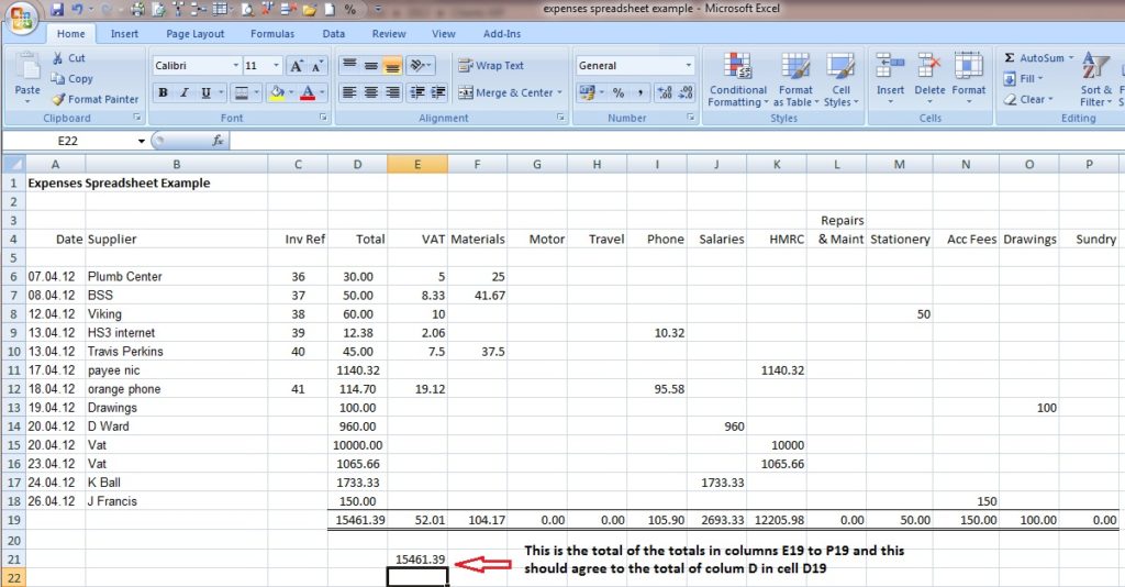 how to keep accounts in excel sample 2