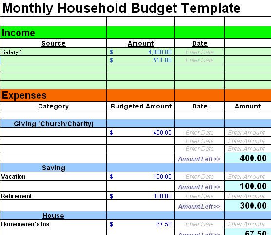 microsoft excel monthly budget template 1