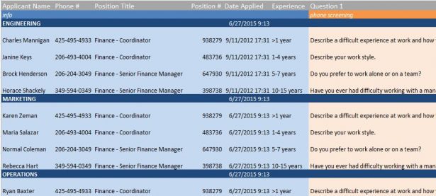 recruitment manager excel template