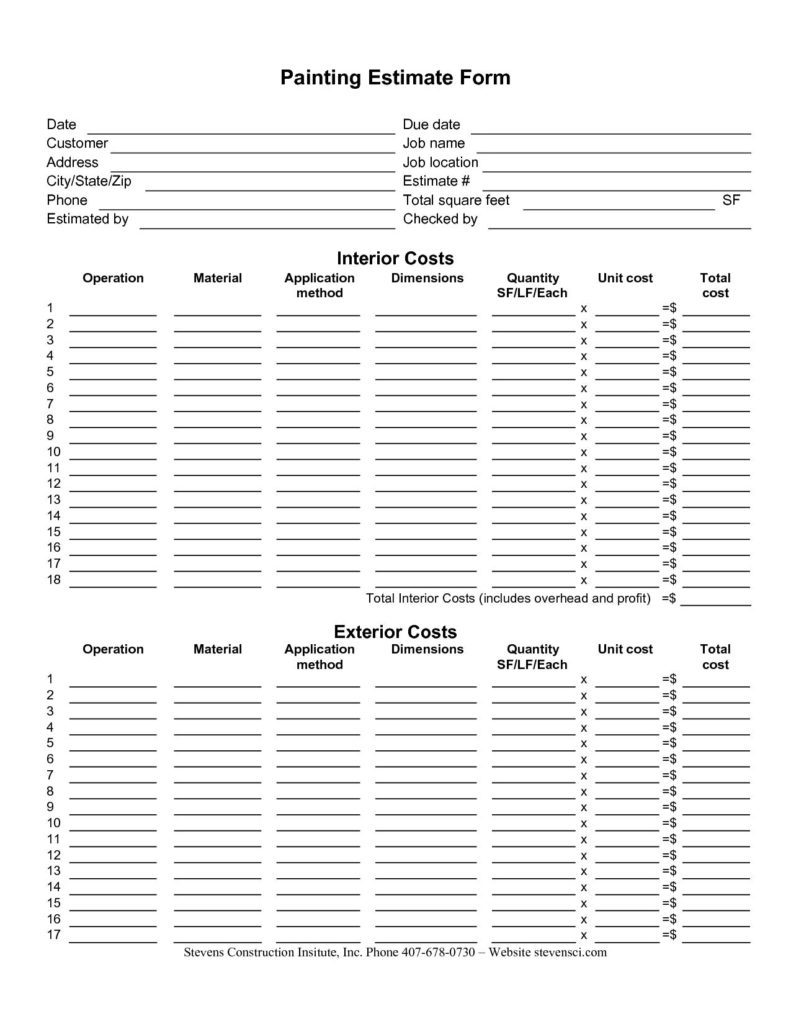 service quotation template