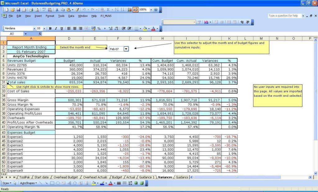 Accounting Spreadsheet Templates for Small Business 1