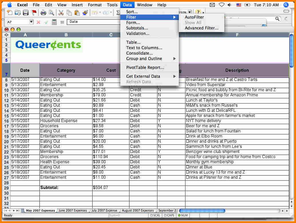 Budget Tracker Excel Spreadsheet