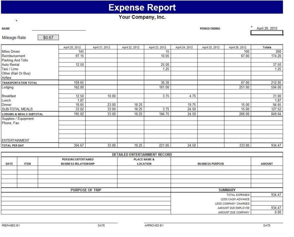 Excel Accounting Template for Small Business 1