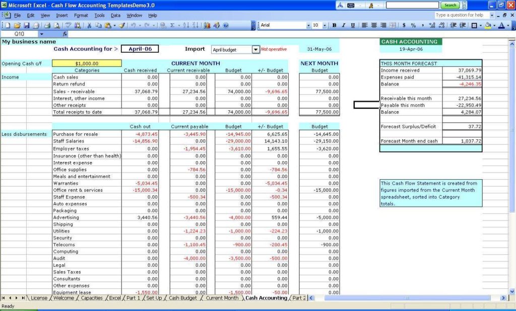 Free Simple Accounting Spreadsheet for Small Business