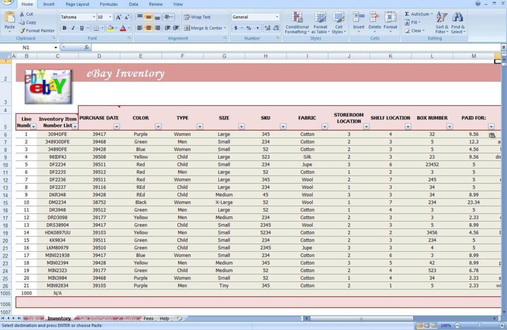 Office Supply Inventory Template Free