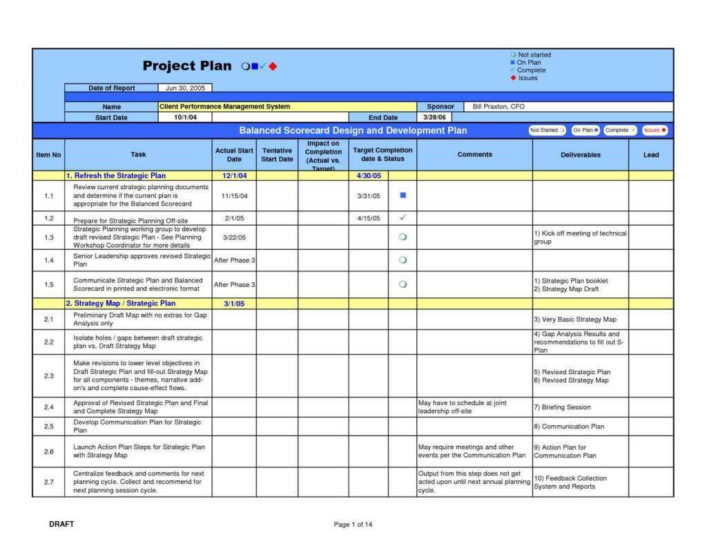 Project Tracker Template Free Download