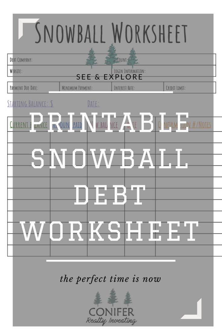 Debt Reduction Calculator Snowball and Credit Card Debt Elimination Worksheet