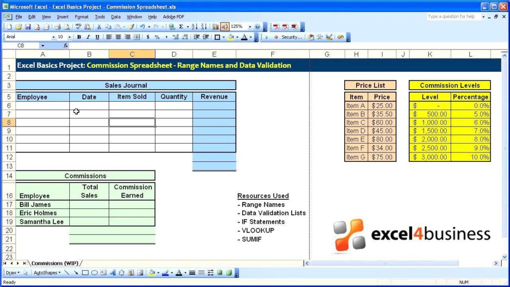 Free Commission Tracking Spreadsheet and Free Excel Commission Templates