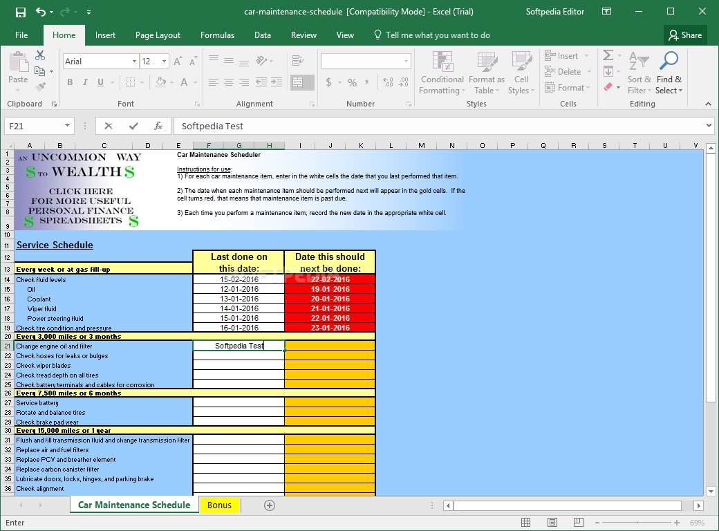 Home Maintenance Tracking Spreadsheet and Equipment Maintenance Tracking Spreadsheet