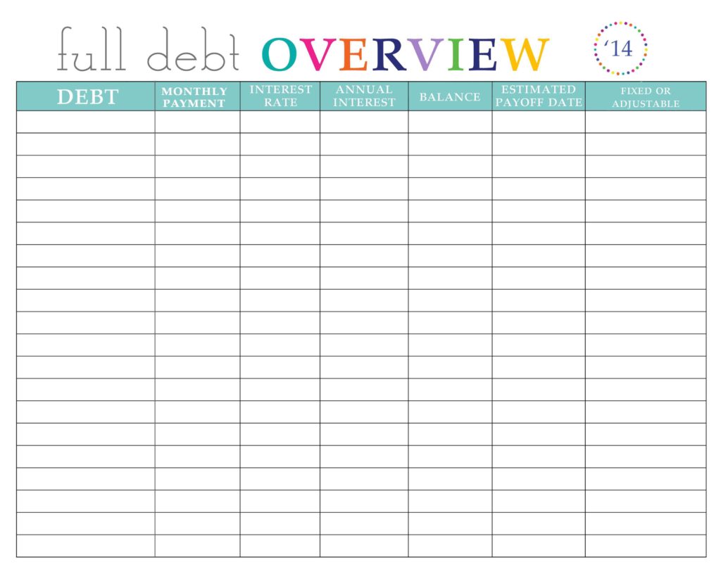 How to Get Out of Debt Worksheet and Credit Card Payoff Spreadsheet