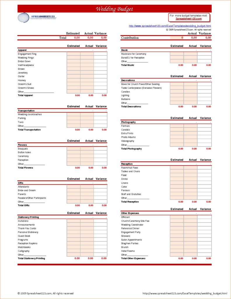 Tax Deduction Spreadsheet Template Excel