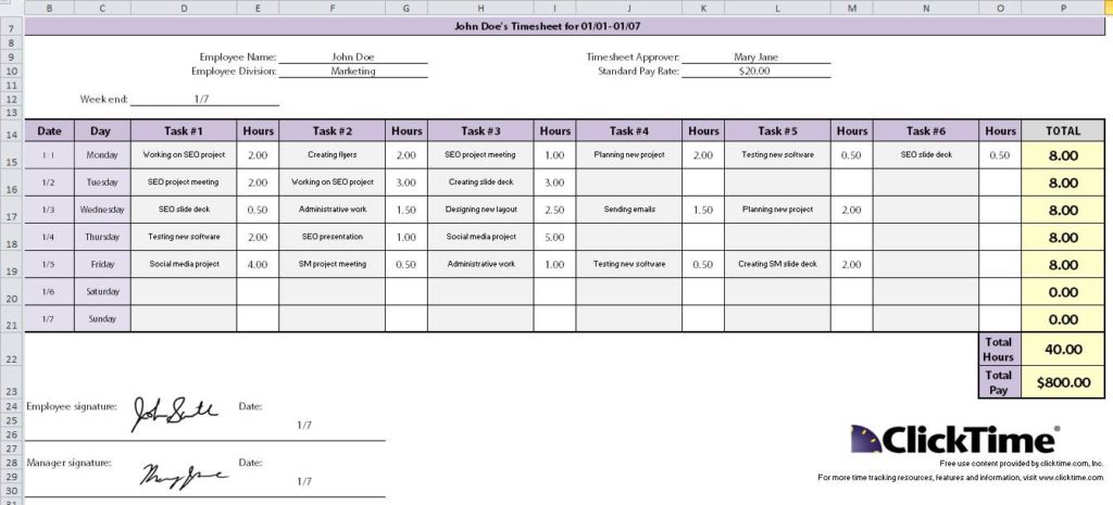 Daily Task Tracker Spreadsheet and Tracking Project Resources Spreadsheet