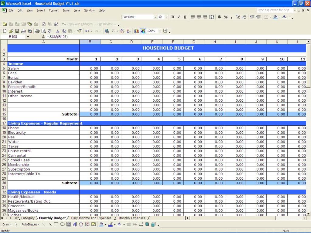 Income Statement Sample for Small Business and Balance Sheet Template for Small Business Excel