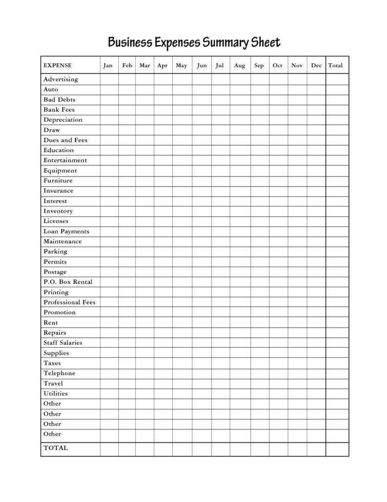 Income and Expense Sheet for Small Business and Budget Spreadsheet for Small Business
