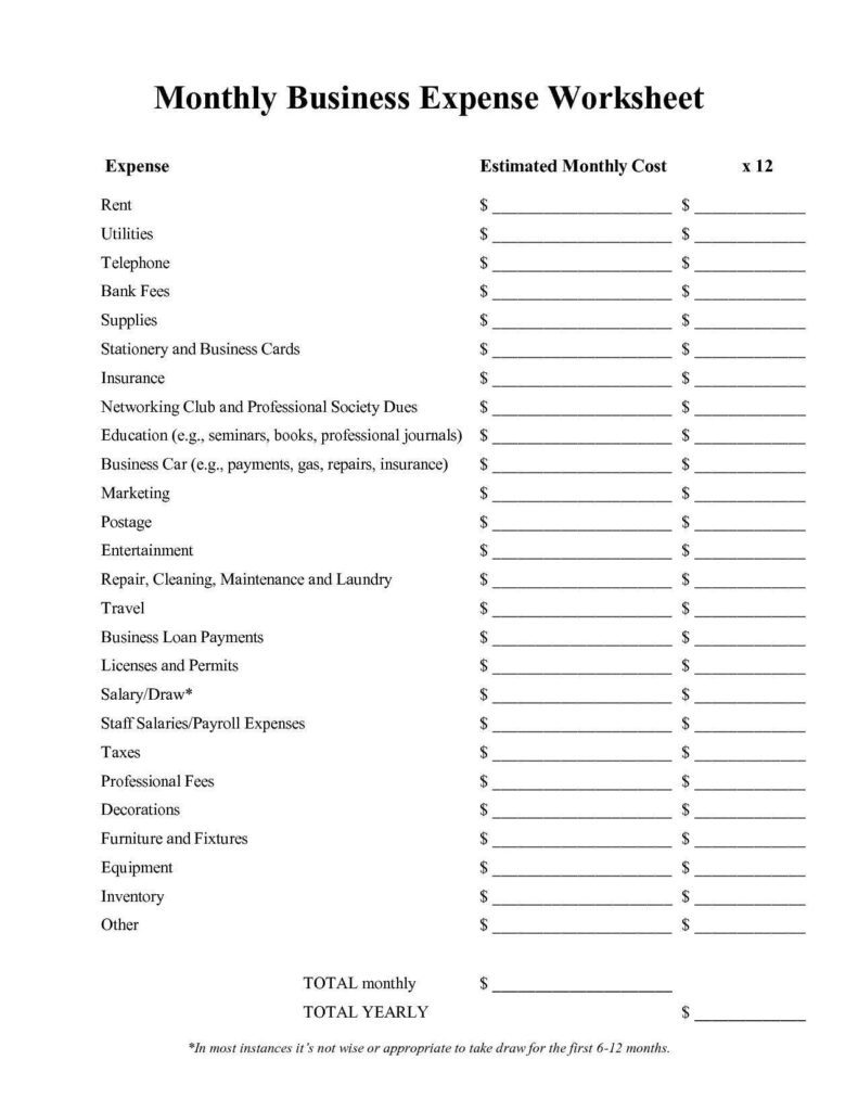 Spreadsheet for Small Business Expenses with Excel Spreadsheet for Business Expenses Free