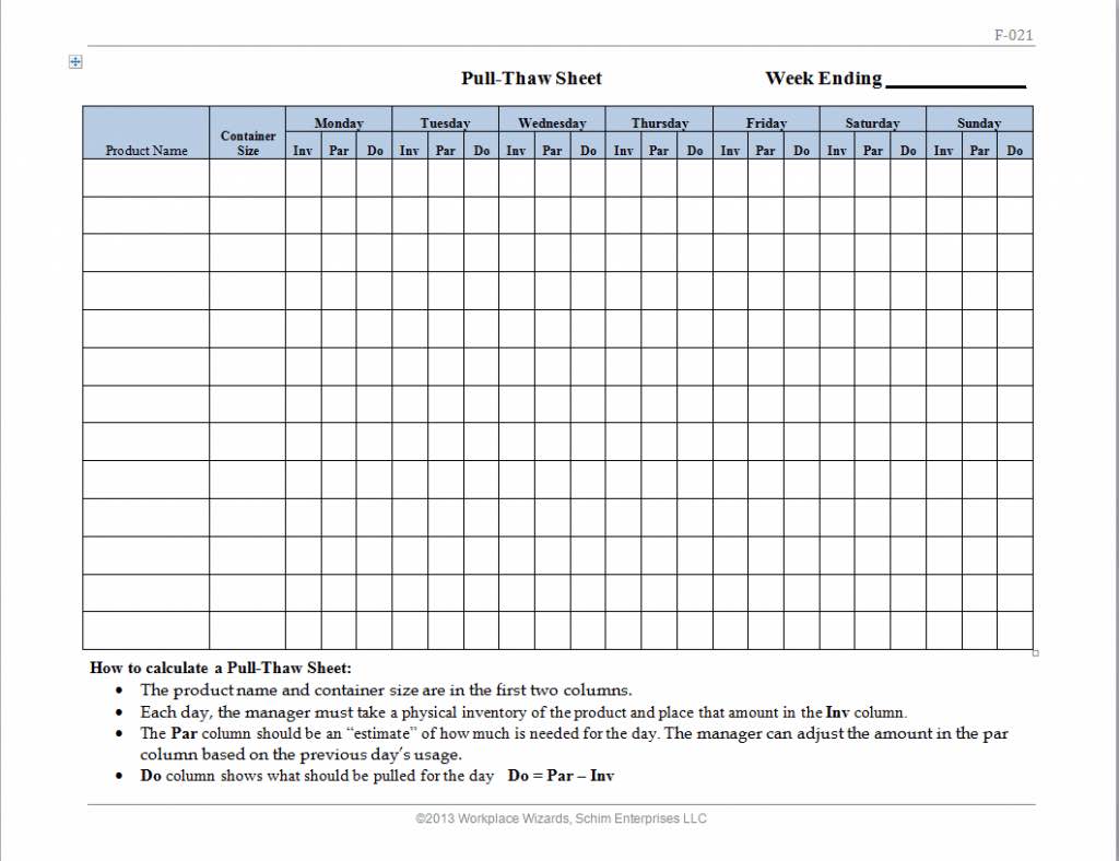 Food Inventory Sheet Printable And Food Inventory Log Sheet