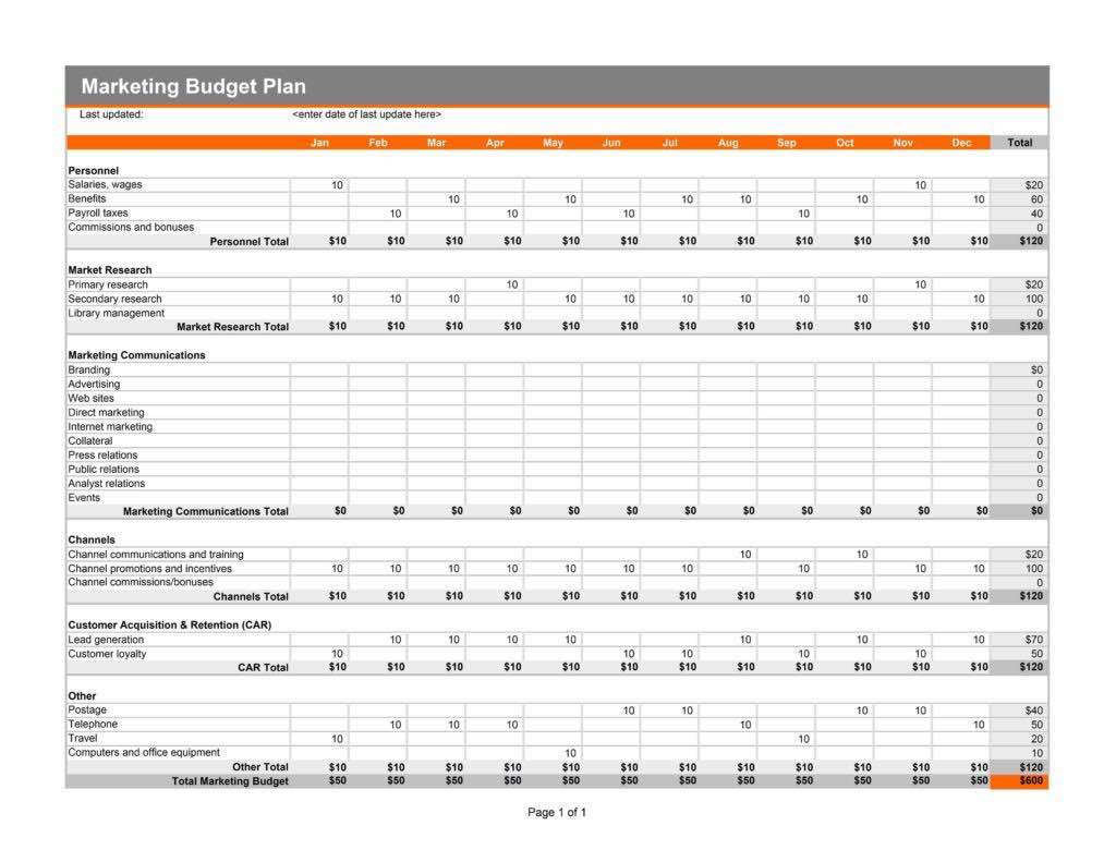 Marketing Campaign Tracking Spreadsheet and Marketing Campaign Calendar Template