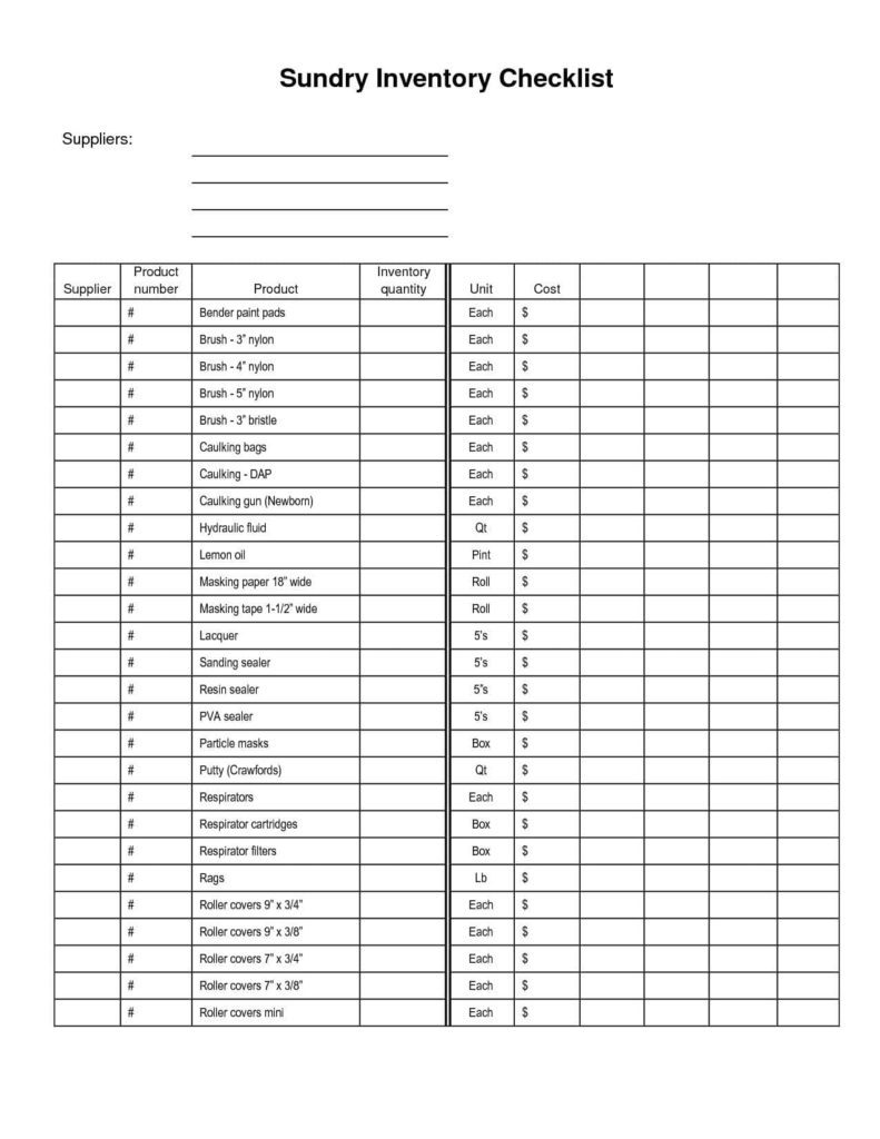 Medical Supply Inventory List And Medical Supply Inventory Spreadsheet Templates