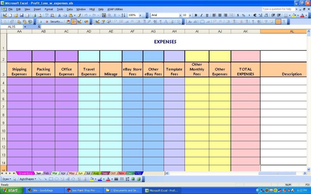 Profit and Loss Graph Excel Template with Profit and Loss Forecast Excel Template