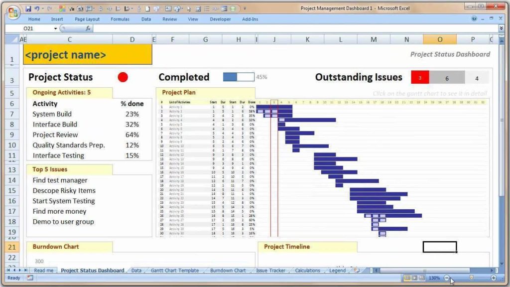 Project Management Excel Spreadsheet And Free Project Tracker Excel Sheet