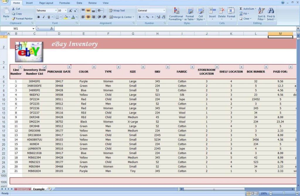 Stock Inventory Spreadsheet Free Download And Sample Stock Inventory Spreadsheet