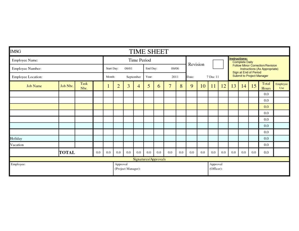 Time Clock Calculator Spreadsheet and Time Clock Sheet Template