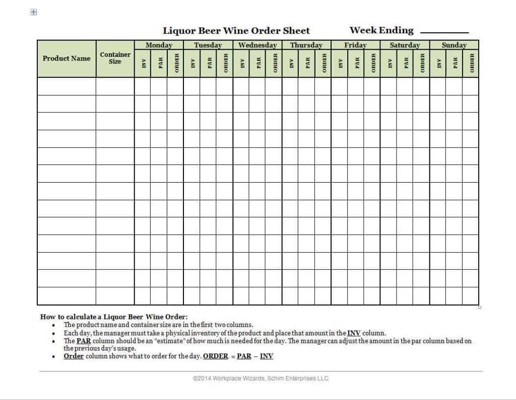 Sample Bar Inventory Spreadsheet And Sample Format Of Inventory Sheet