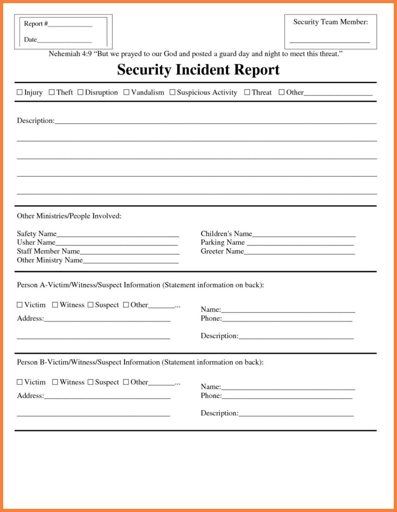 Samples Of Incident Report And Sample Letter Of Incident Report On Theft