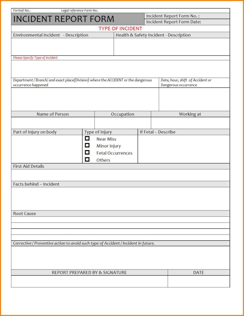 Samples Of Incident Reports And Sample Incident Report Tagalog Version