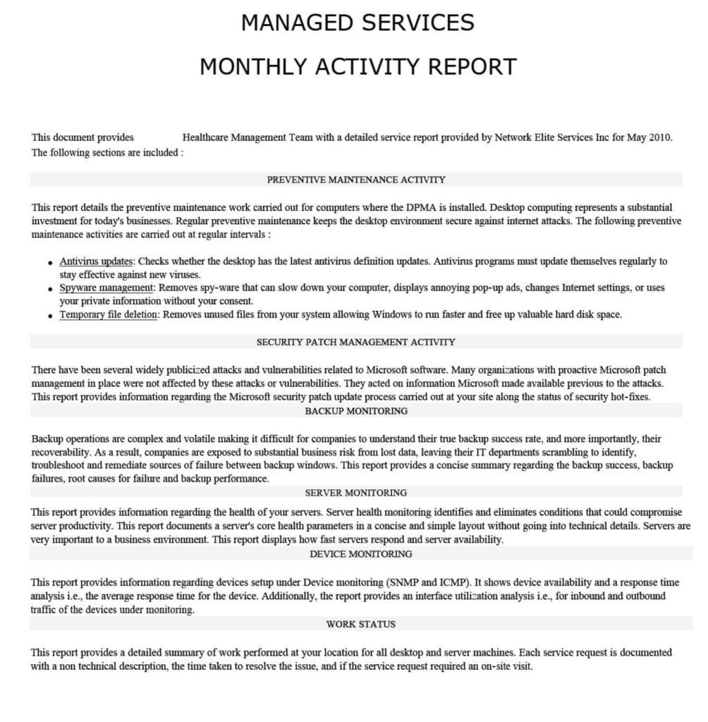 Incident Management Report Example And Itil Problem Management Report Template
