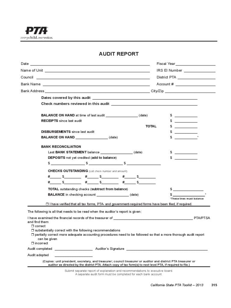 Internal Audit Report Pwc And Internal Control Report Template