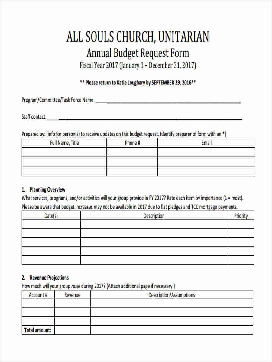 Sample Church Budget Spreadsheet And Church Budget Template Pdf