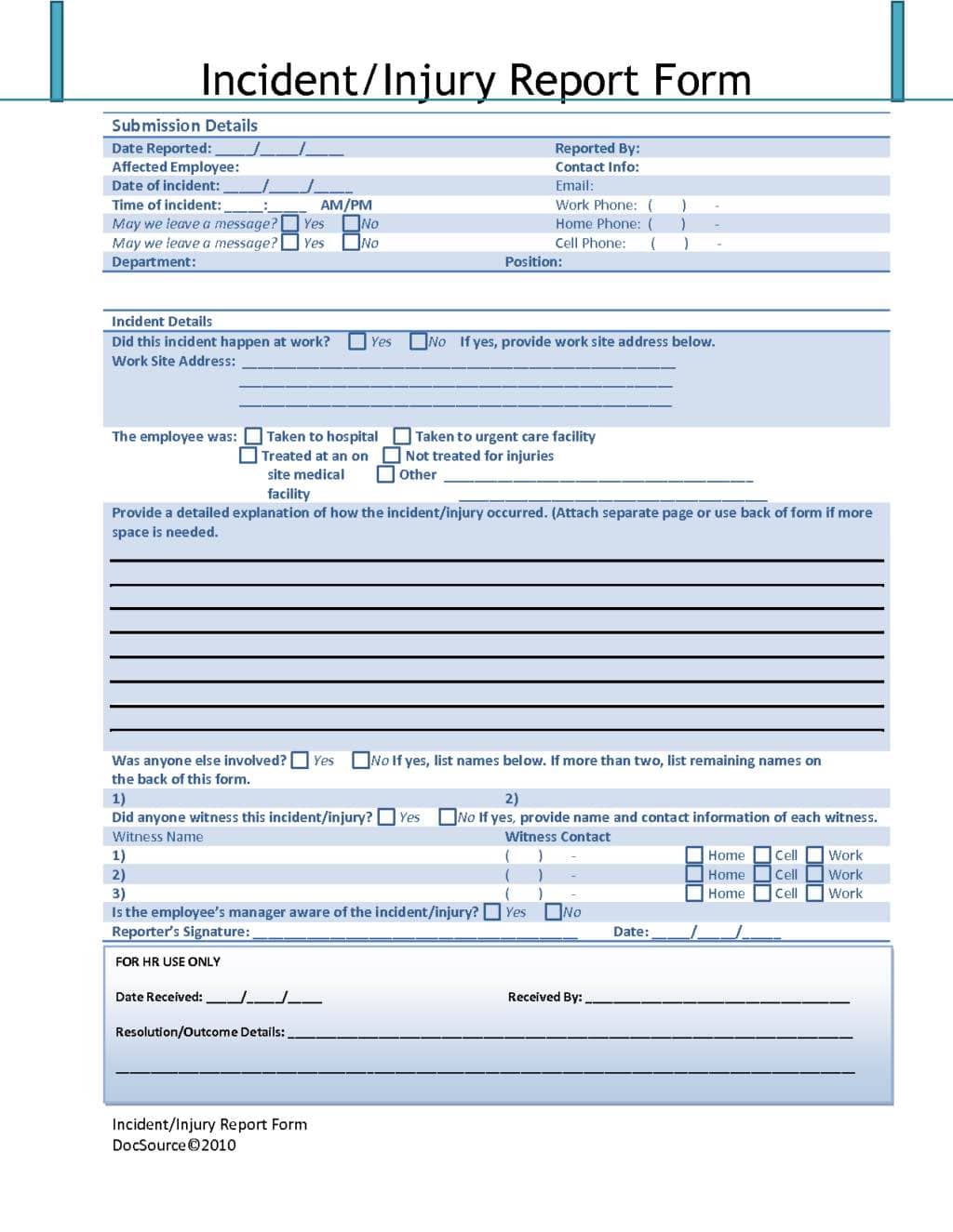 Sample Of Security Incident Report Form And Cyber Security Incident Report Template
