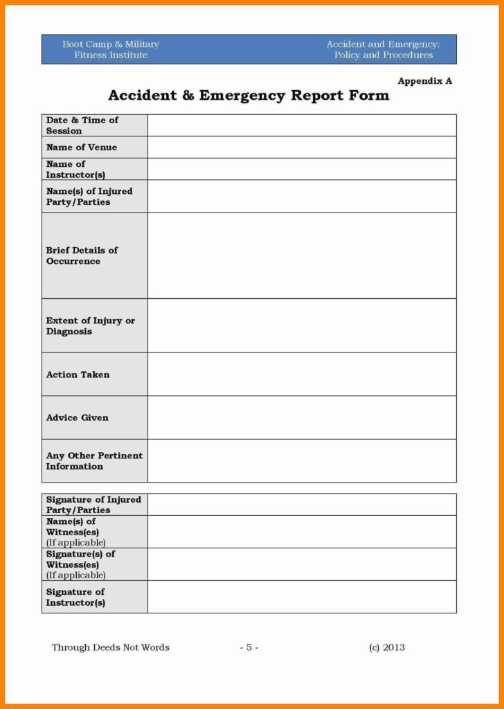 Security Incident Report Template Pdf And Security Guard Incident Report Template