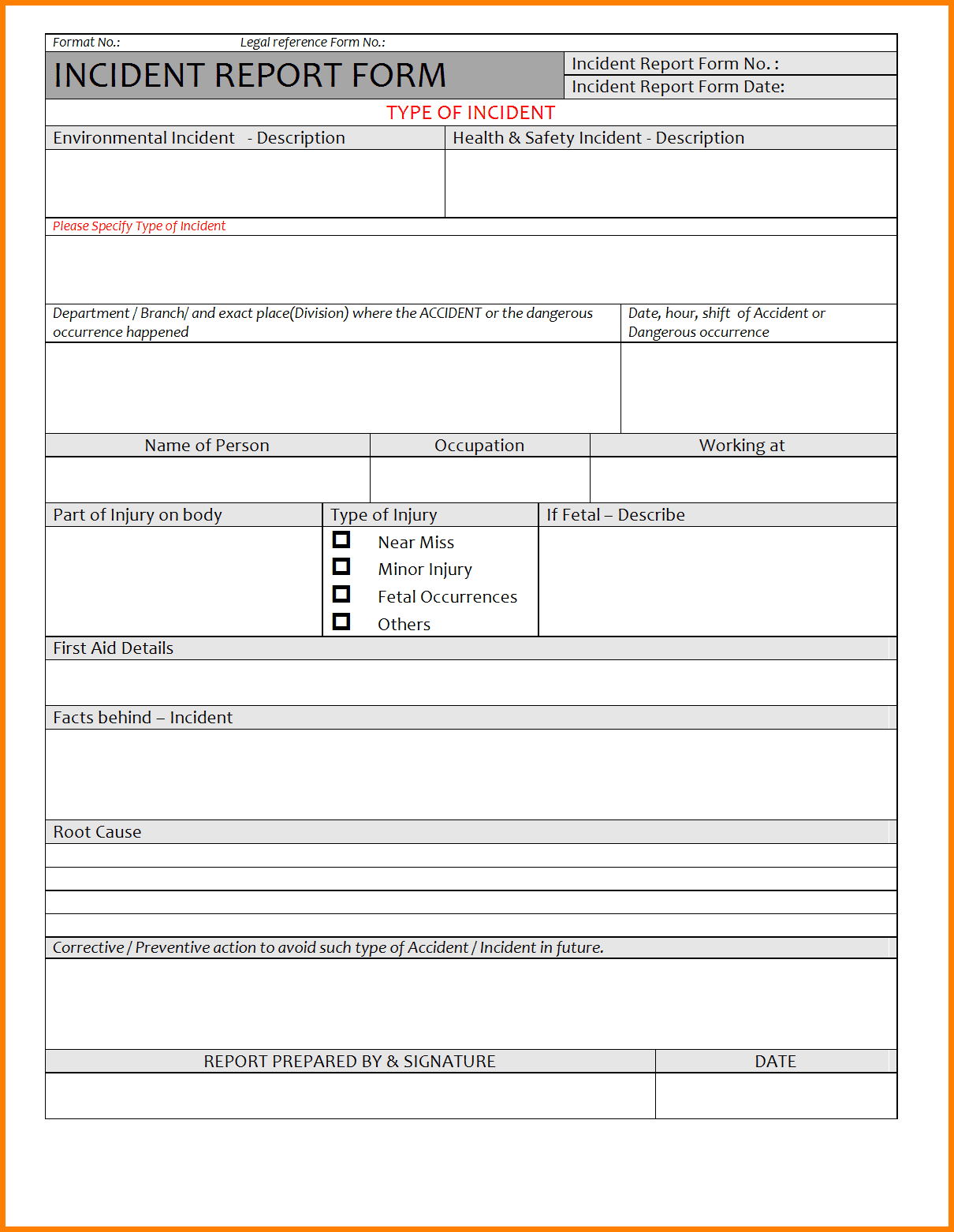 Cyber Security Report Template And Cyber Security Incident Report Form
